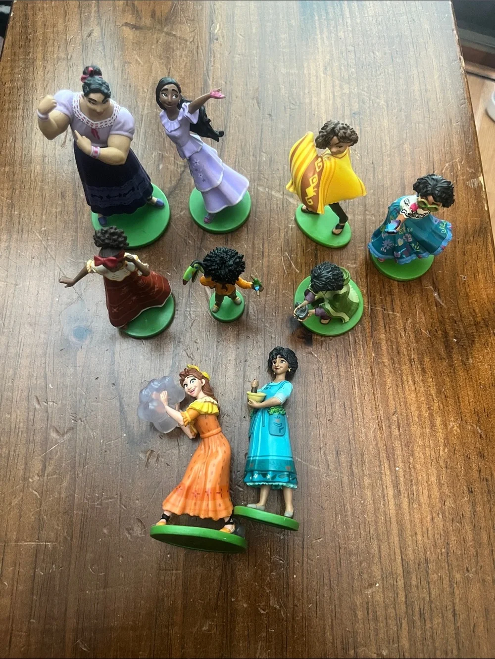 Encanto Character Collectible Figurine Set - used full set of 9